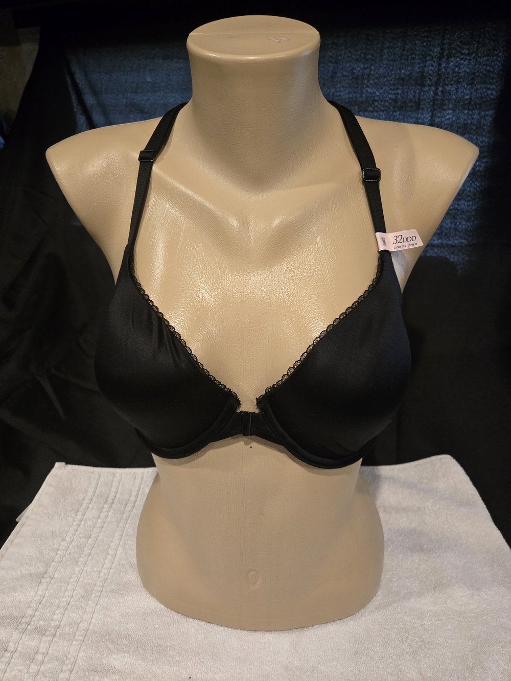 Victoria's Secret Black Lightly Lined T-Shirt Bra with Lace Trim